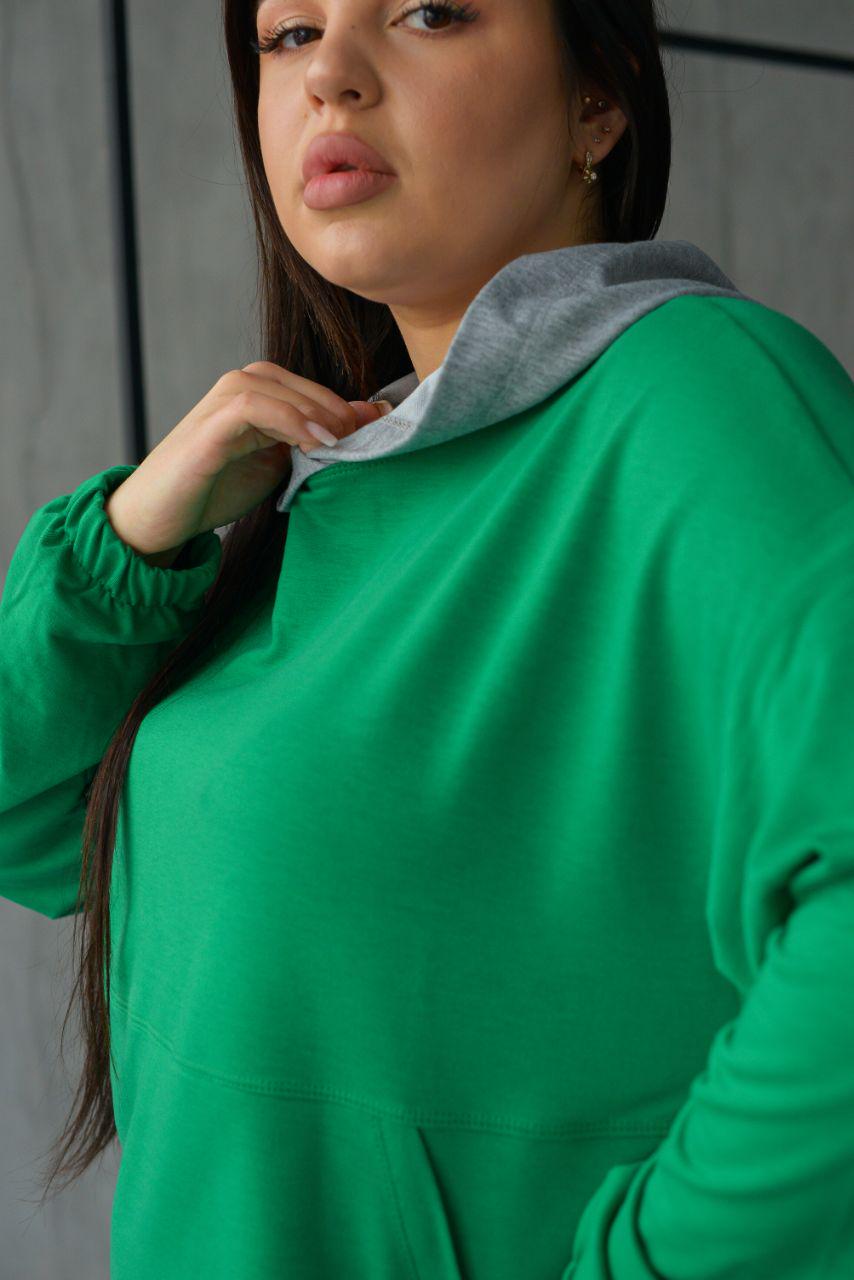 Костюм женский спортивный Имитация L Зеленый (14-5224 1) - фото 2