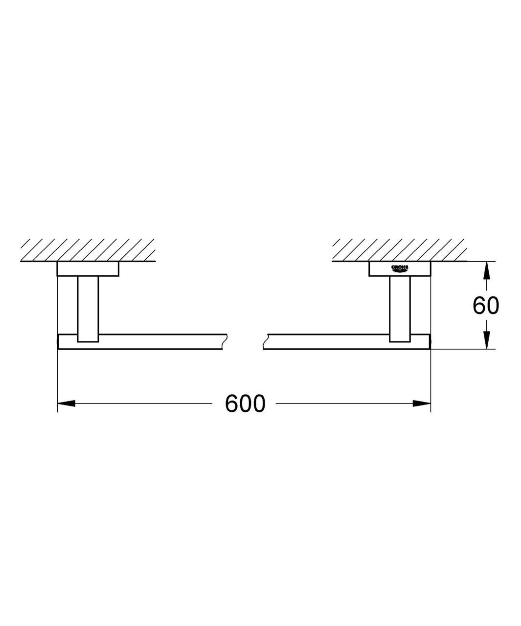 Полотенцедержатель Grohe Essentials Cube New (40509001) - фото 5