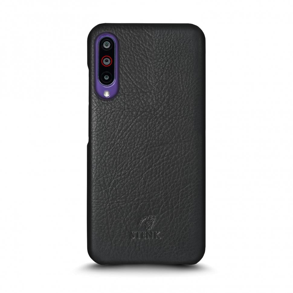 Кожаная накладка Stenk Cover для Meizu 16T Черная (69313)