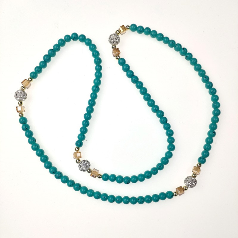 Браслет четки 90 см Бирюзовый (С1300)