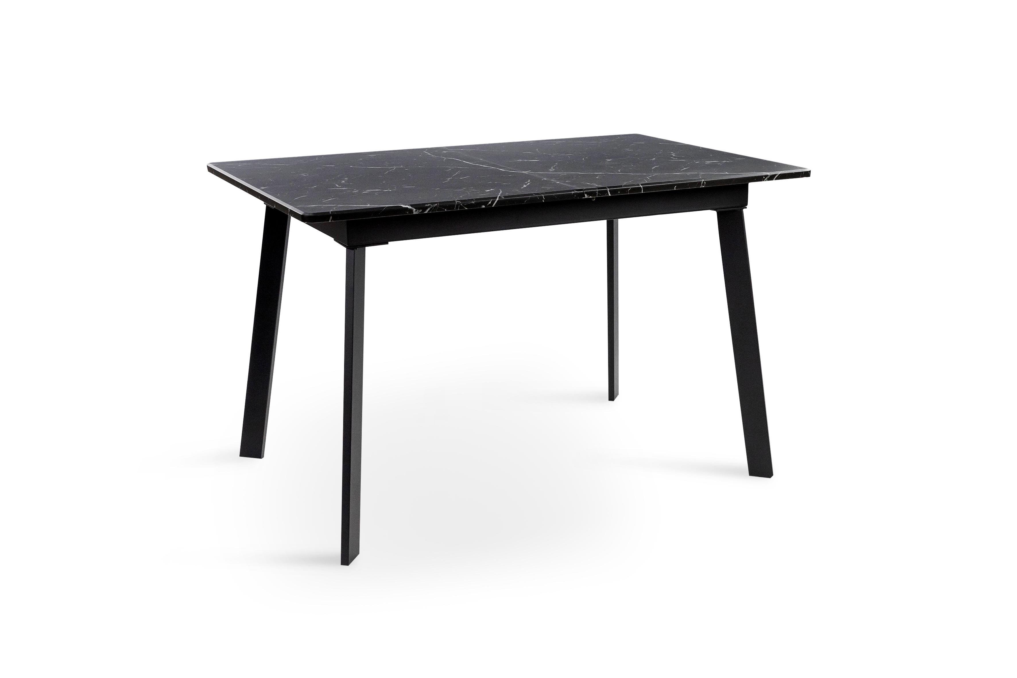 Обеденный стол Фиджи Этна 1200/1600х750х760 мм Черный/Мрамор черный (GAА0057685) Обеденный стол Фиджи Этна 1200/1600х750х760 мм Черный/Мрамор черный (GAА0057685)
