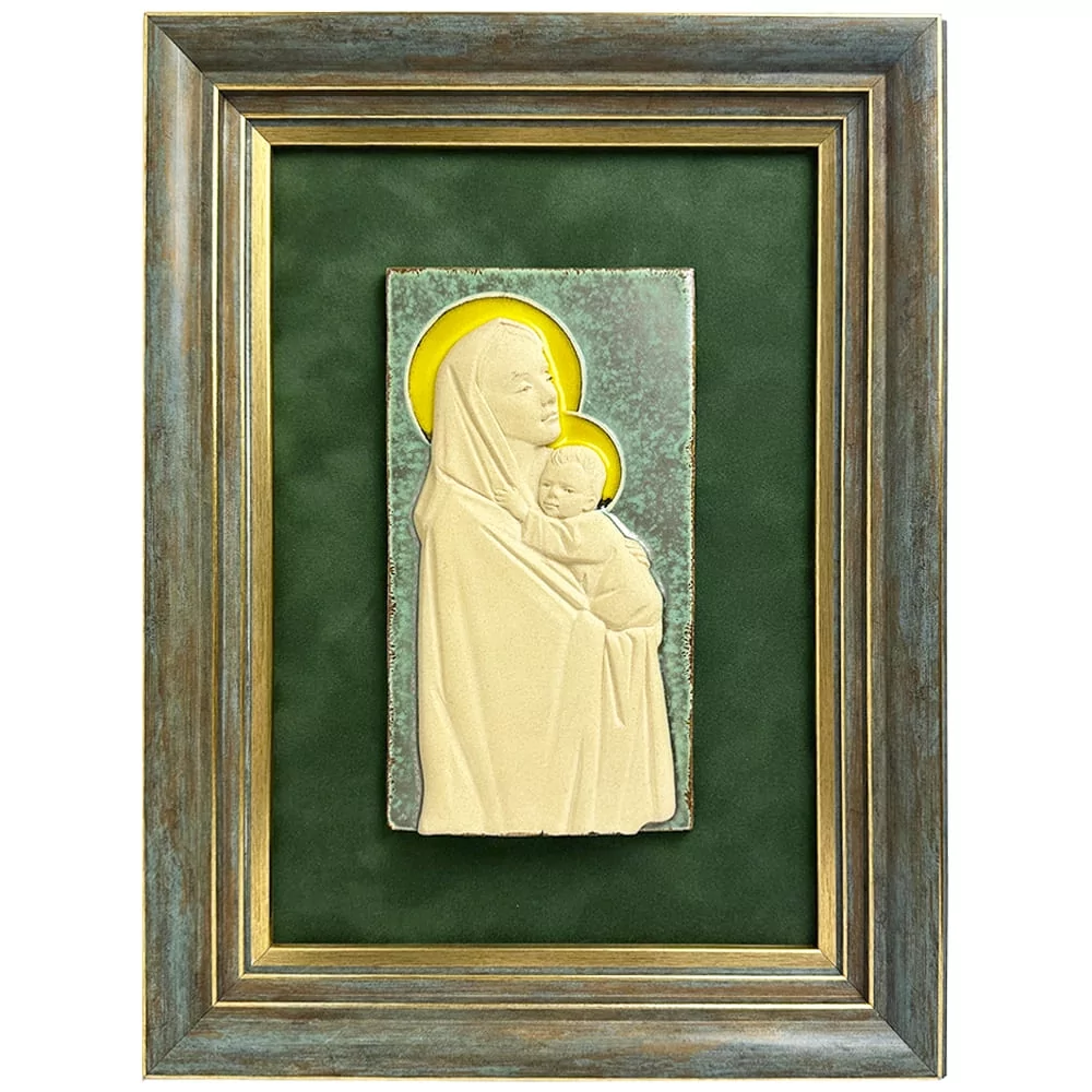 Икона Богородица с ребенком керамическая (300010453)
