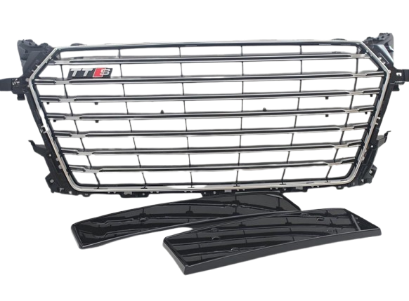 Передняя решетка S-style 2014-2020 GT Tuning для Audi ТТ 2014-2023 ABS Черный