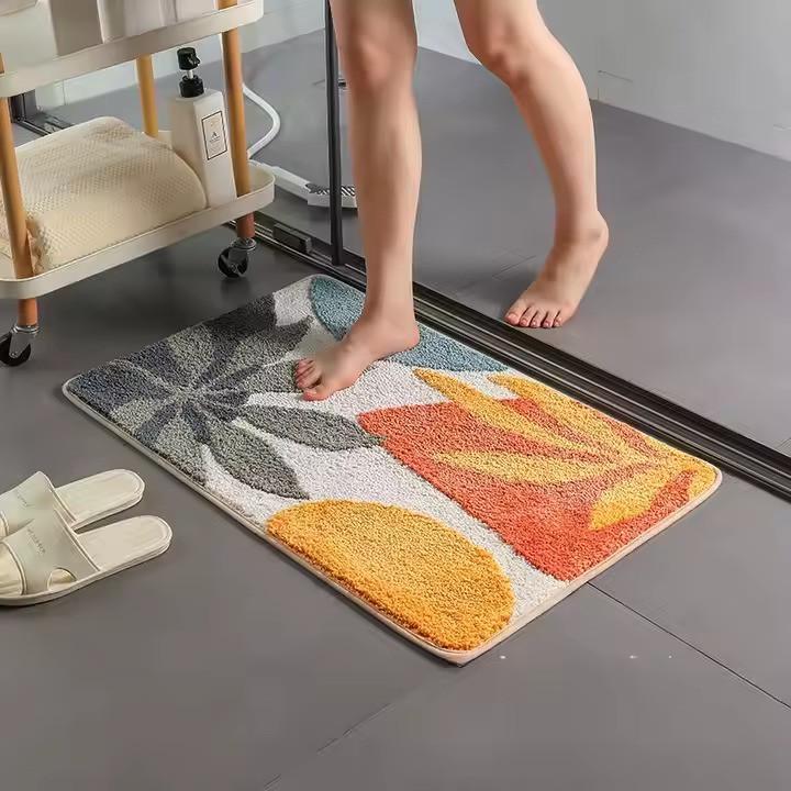 Коврик для ванной комнаты микрофибра атиковзный 50х80 см Цветочный принт (2590505527) - фото 5 Коврик для ванной комнаты микрофибра атиковзный 50х80 см Цветочный принт (2590505527) - фото 5