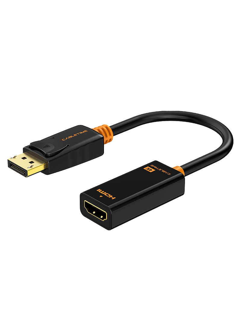 Переходник Сabletime mini DisplayPort HDMI v2.0 4K 30hz 0,2м (CP21B)