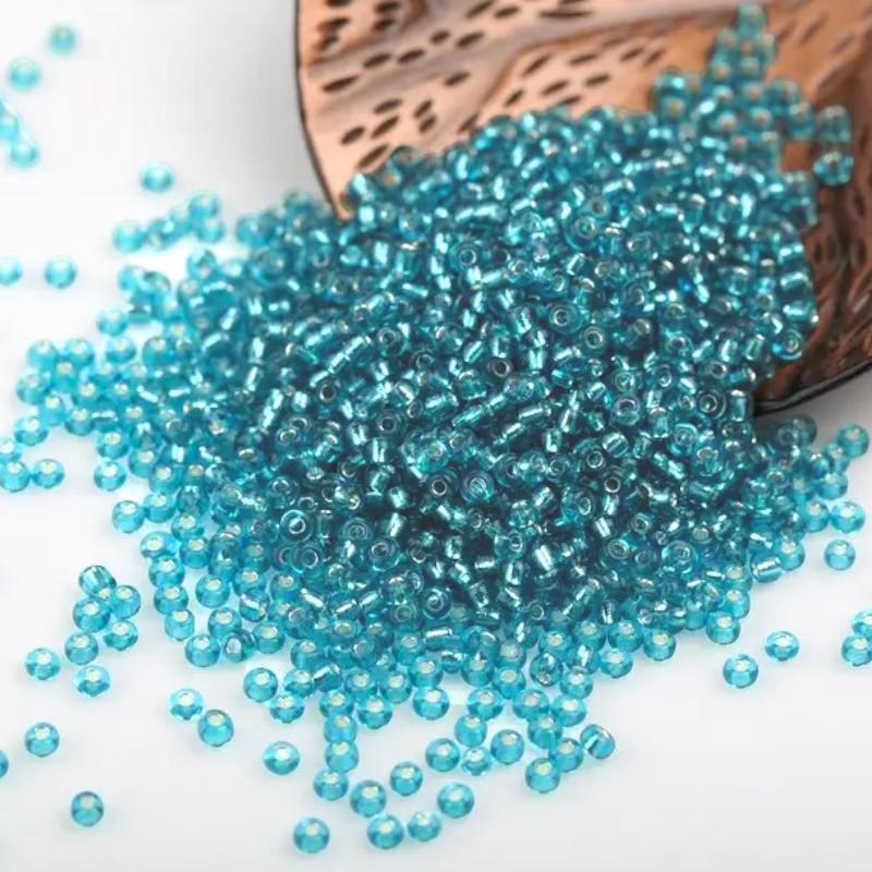 Бисер парчовый 2 мм 50 г Голубой нежный (БР0002ч42)