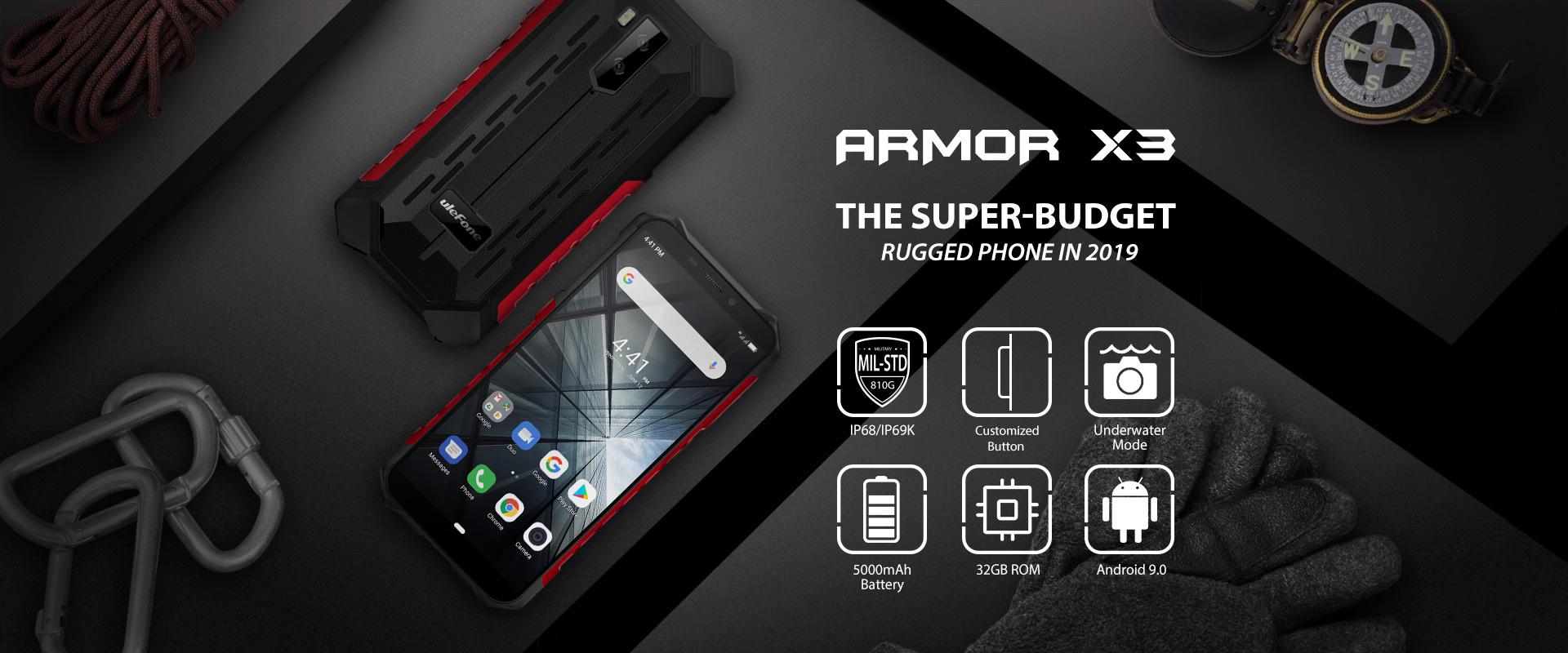 Смартфон Ulefone Armor X3 2/32GB Red - фото 7