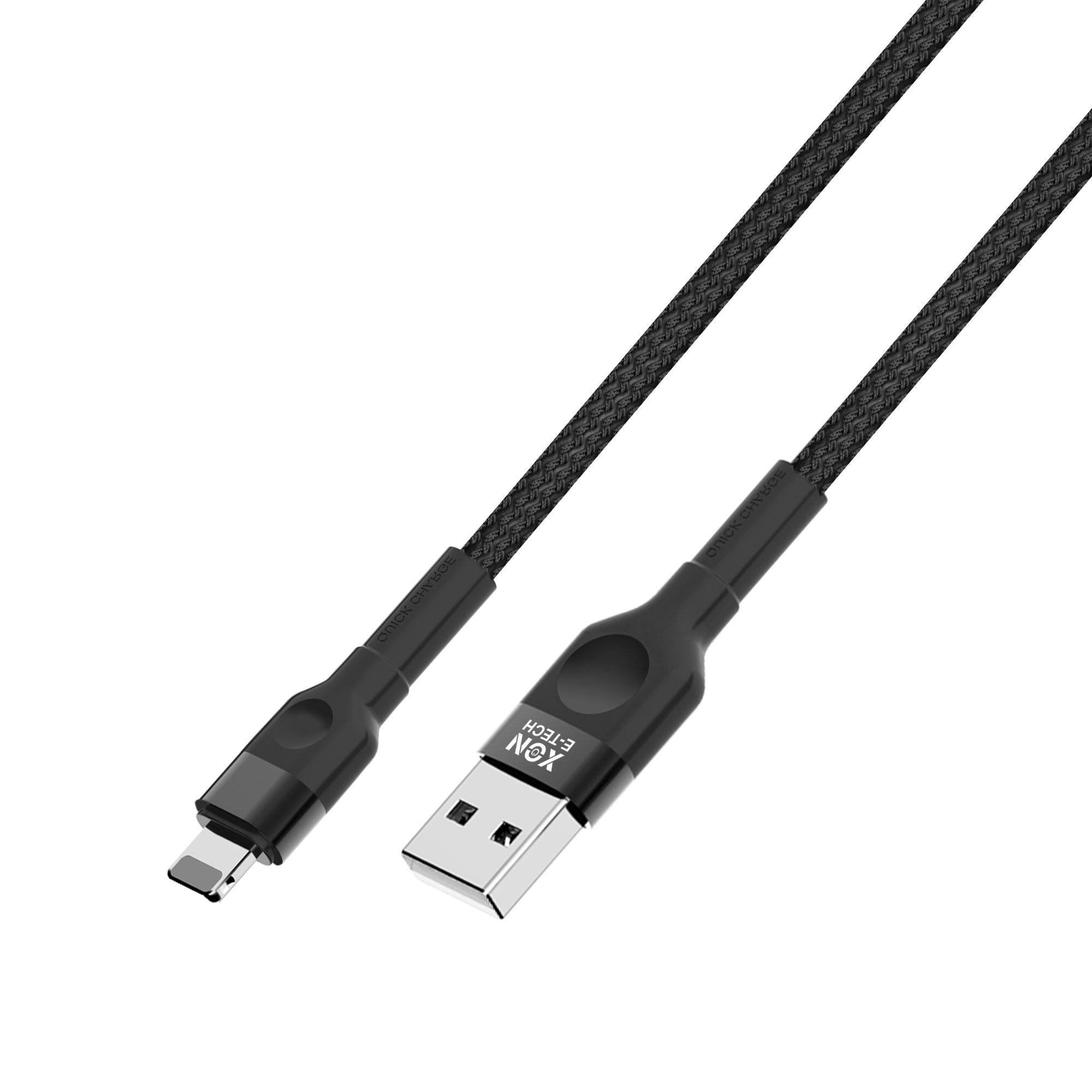 Кабель XON SmartCable UniLink Type-A - Lightning 3A 2 м Чорний (SC30CL3A2B 3647) - фото 2 Кабель XON SmartCable UniLink Type-A - Lightning 3A 2 м Чорний (SC30CL3A2B 3647) - фото 2
