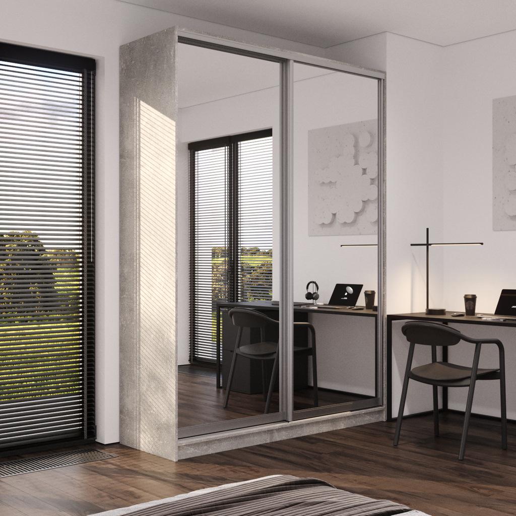 Шафа-купе Viant Ligth Kombo Зеркало 1800х600x2200 мм Індастріал