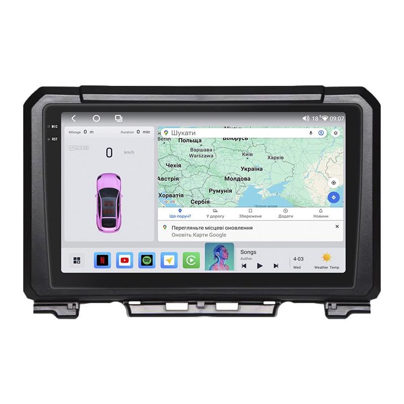 Автомагнитола штатная Lesko для Suzuki Jimny III Рестайлинг 1 2005-2012 4/64 QLED CarPlay 4G Wi-Fi GPS Prime 9" (22391856)