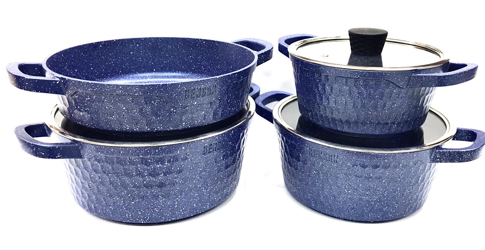 Набор кастрюль с мраморным покрытием BN-347 7 пр.