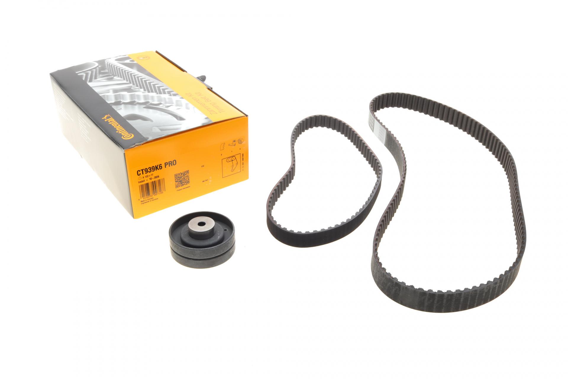 Комплект ГРМ Continental и ТНВД VW T4 2.4D 90-98 26.4x122z/20.1x77z 2 ремня CT939K6PRO