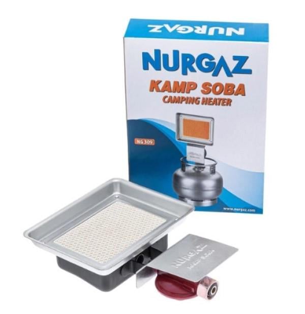 Газовый комплекс Nurgaz Kamp Soba 1500 Вт NG 309 до 20 кв/м с баллоном на 8 л (27449741) - фото 10