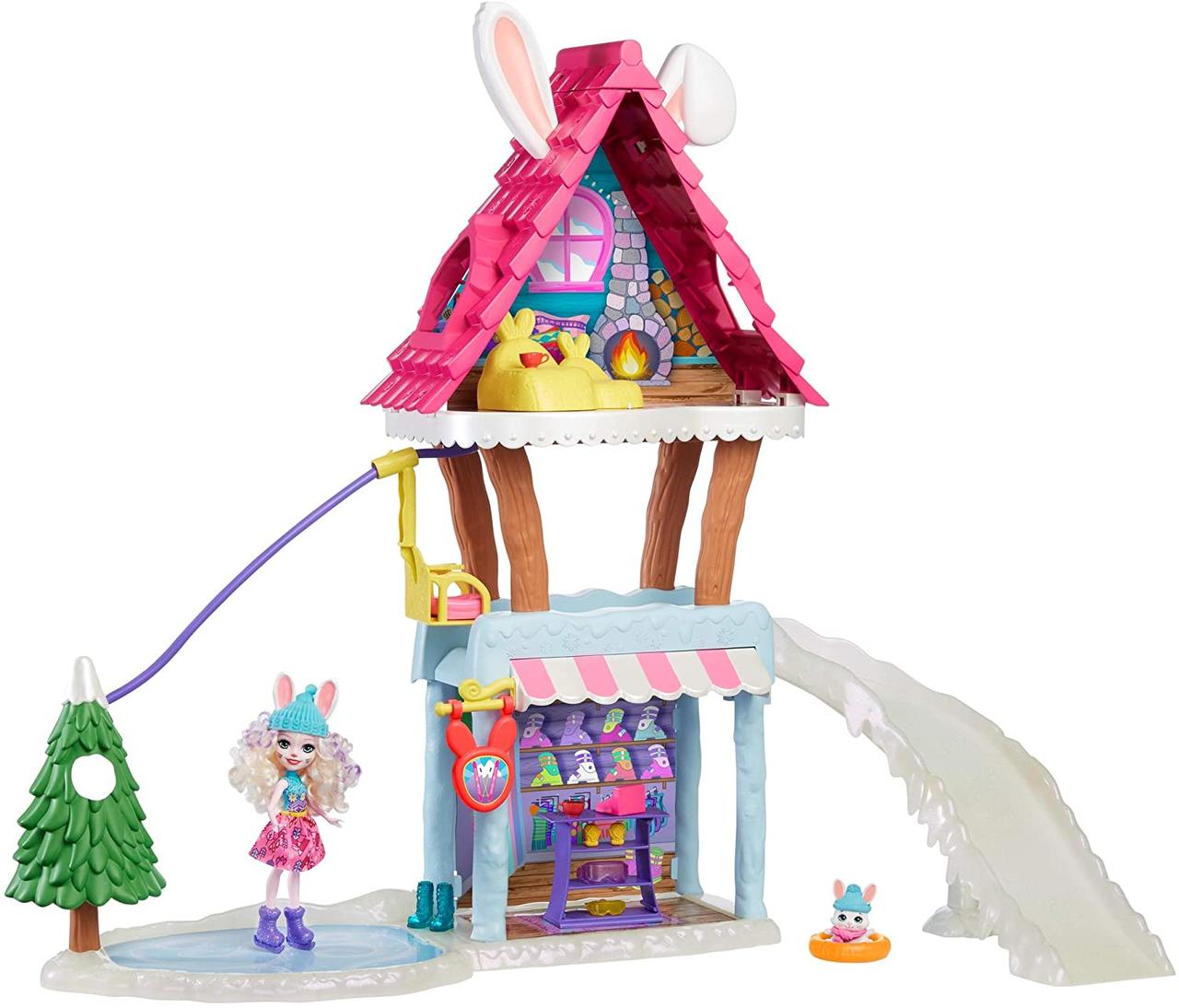 Набір ігровий Enchantimals Hoppin's Ski Chalet Гірськолижне шале Зимовий будиночок Кролика (GRW92)