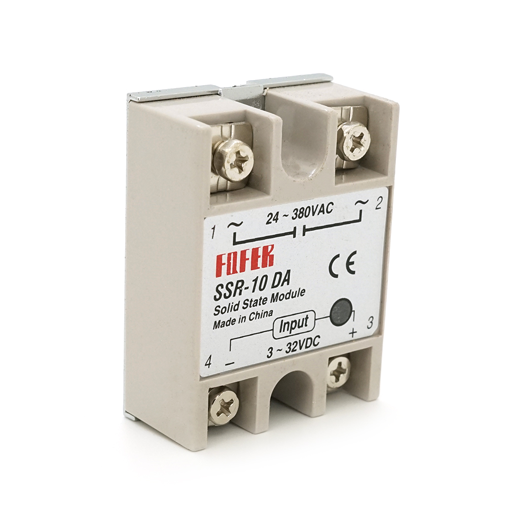 Реле твердотельное FQFER SSR-100DA полупроводниковый 10А 24-380VAC (YUT_V6640)