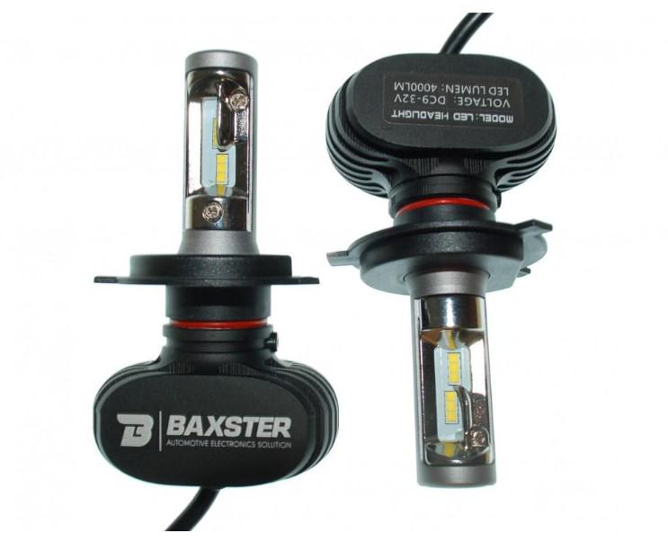 Лампы Baxster LED S1 H4 H/L 6000K 4000Lm 2 шт.