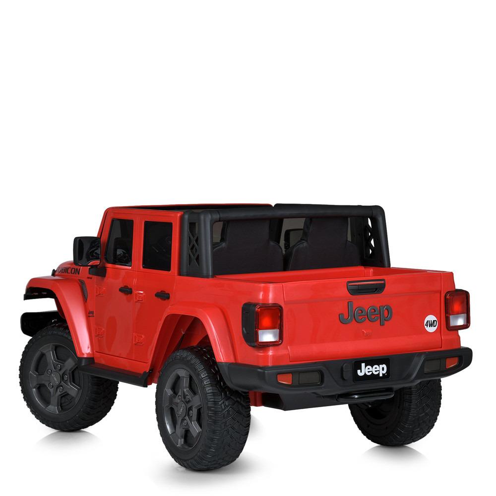 Електромобіль Bambi Jeep Rubicon з пультом керування та світлом Червоний (M 5740EBLR-3) - фото 4