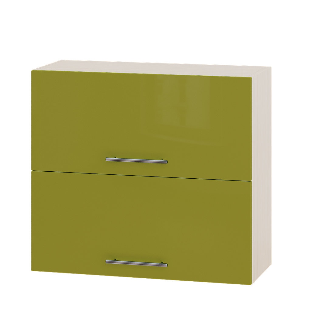 Шкаф верхний Эверест Модерн модуль Верх В14-800 80х30х72 см Олива глянец/Дуб Молочный (04992)