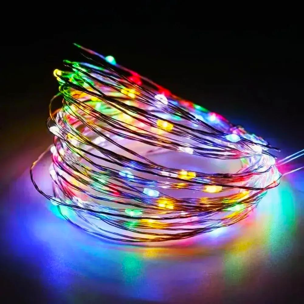 Гирлянда роса Xmas на батарейках/USB 20 м 20 0Led Разноцветный (30832895)