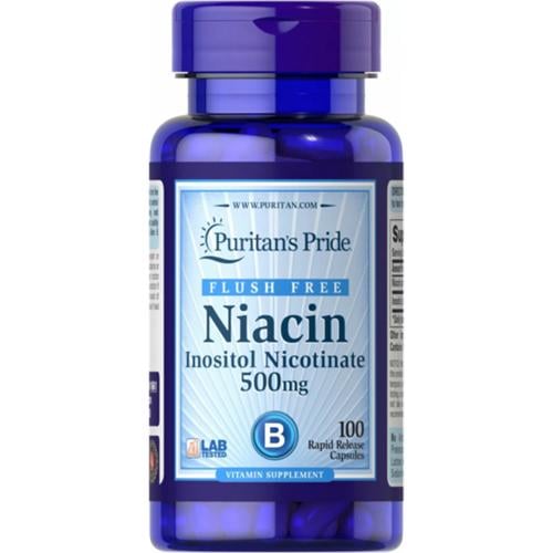 Ніацін Puritan's Pride Flush Free Niacin 500 мг 100 Caps