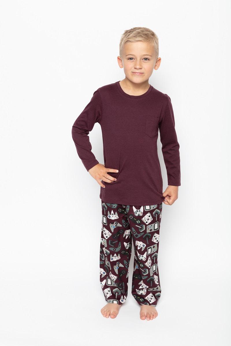Пижама для мальчика CYBERJAMMIES Jack 6651 4-5 лет 110 см с принтом Бордовый (5051877392250)