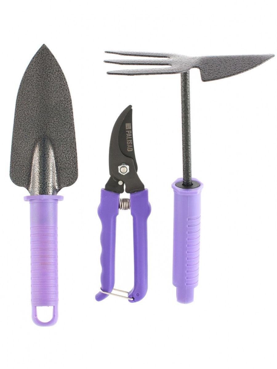 Набор садового инструмента Palisad STANDARD с секатором пластиковые рукоятки 3 ел. (629048)