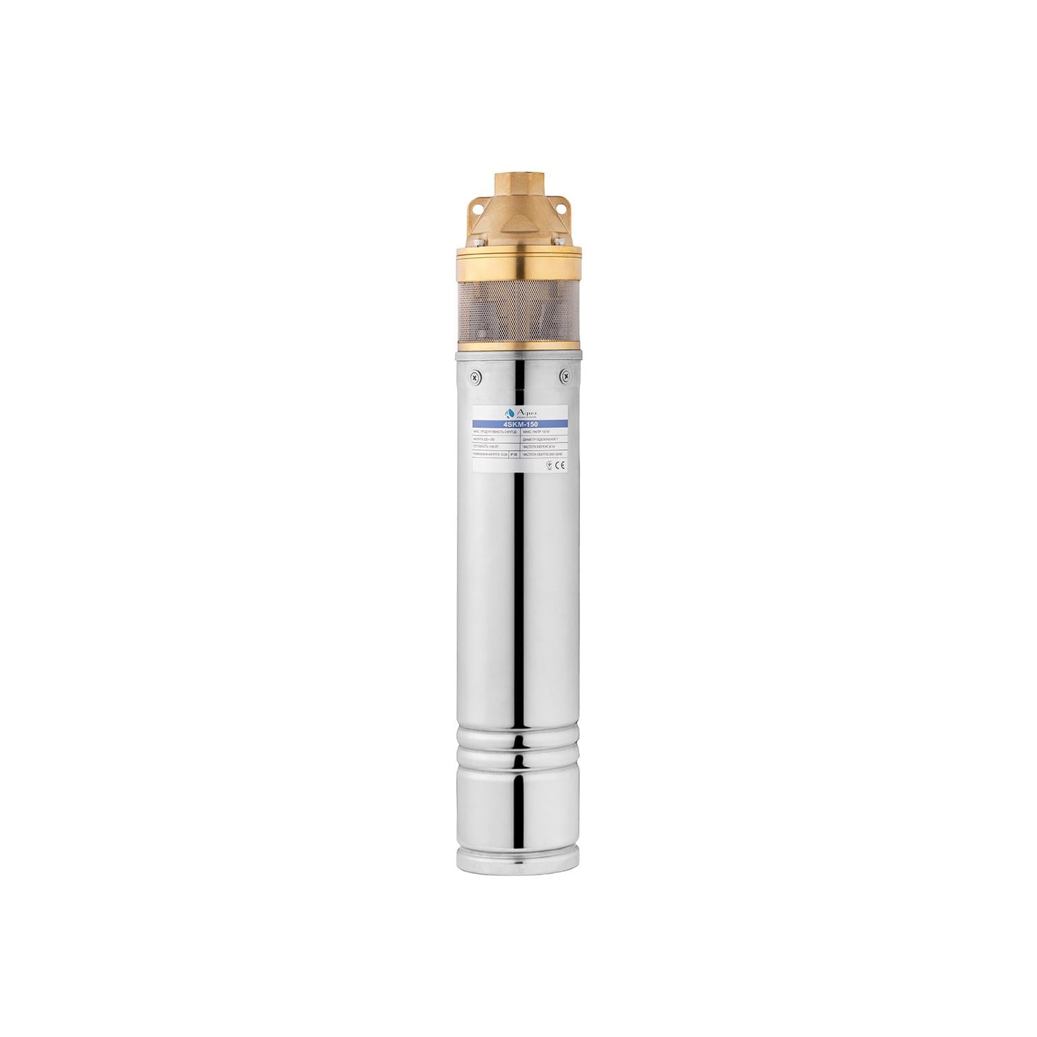 Насос глубинный центробежный Agua 4SKM 150 Hmax 100 м Qmax 45 л/мин P 1100 Вт с пультом