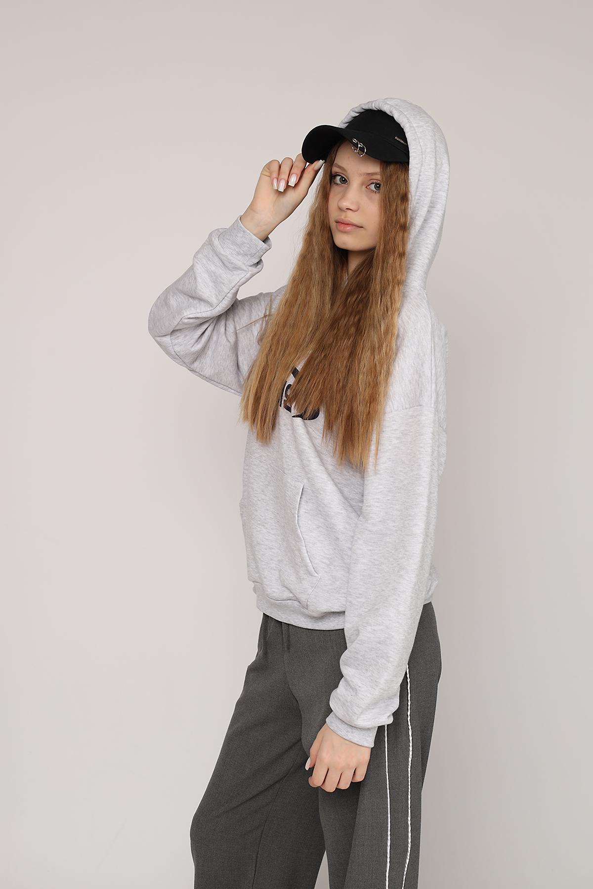 Худі жіночий р. 44 Сірий (SKT001047367) - фото 5