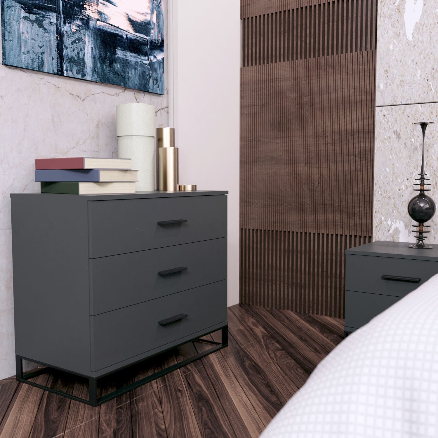 Комод ART IN HEAD 800 Ascet 80x70x42,5 см Графіт (AS06070000030)