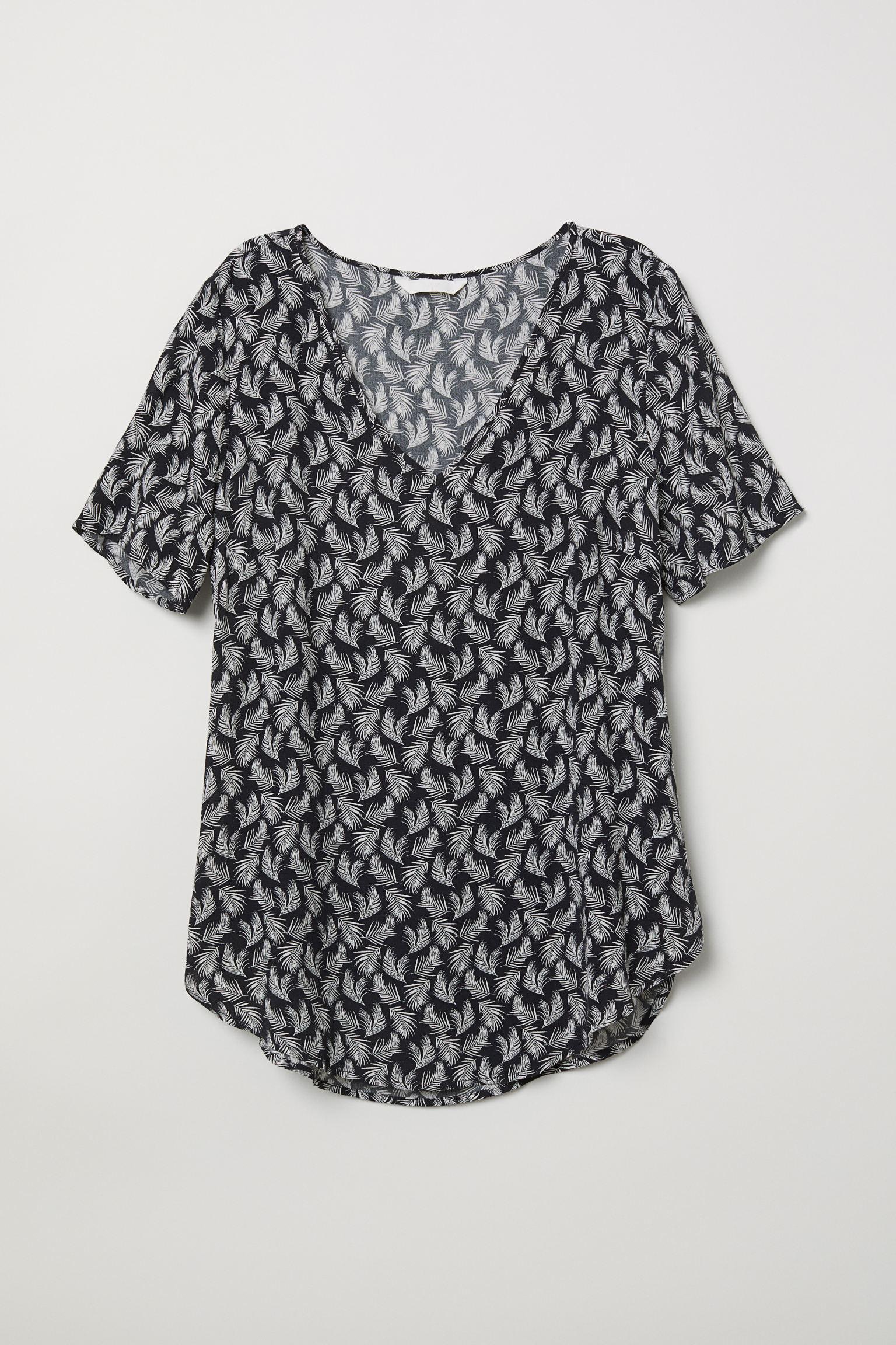 Блуза р. 38 листьев Черный (6268138RP12)