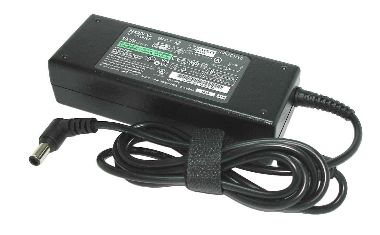 Блок питания для ноутбука Sony VGP-AC16V8 75W 19,5V 3,9A 6,5x4,4 мм (016043) Блок питания для ноутбука Sony VGP-AC16V8 75W 19,5V 3,9A 6,5x4,4 мм (016043)