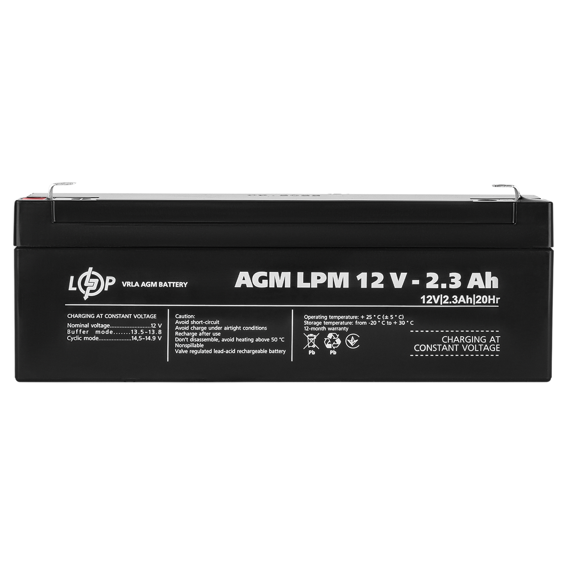 Акумулятор AGM LPM 12V 2,3 Ah (4132) - фото 3