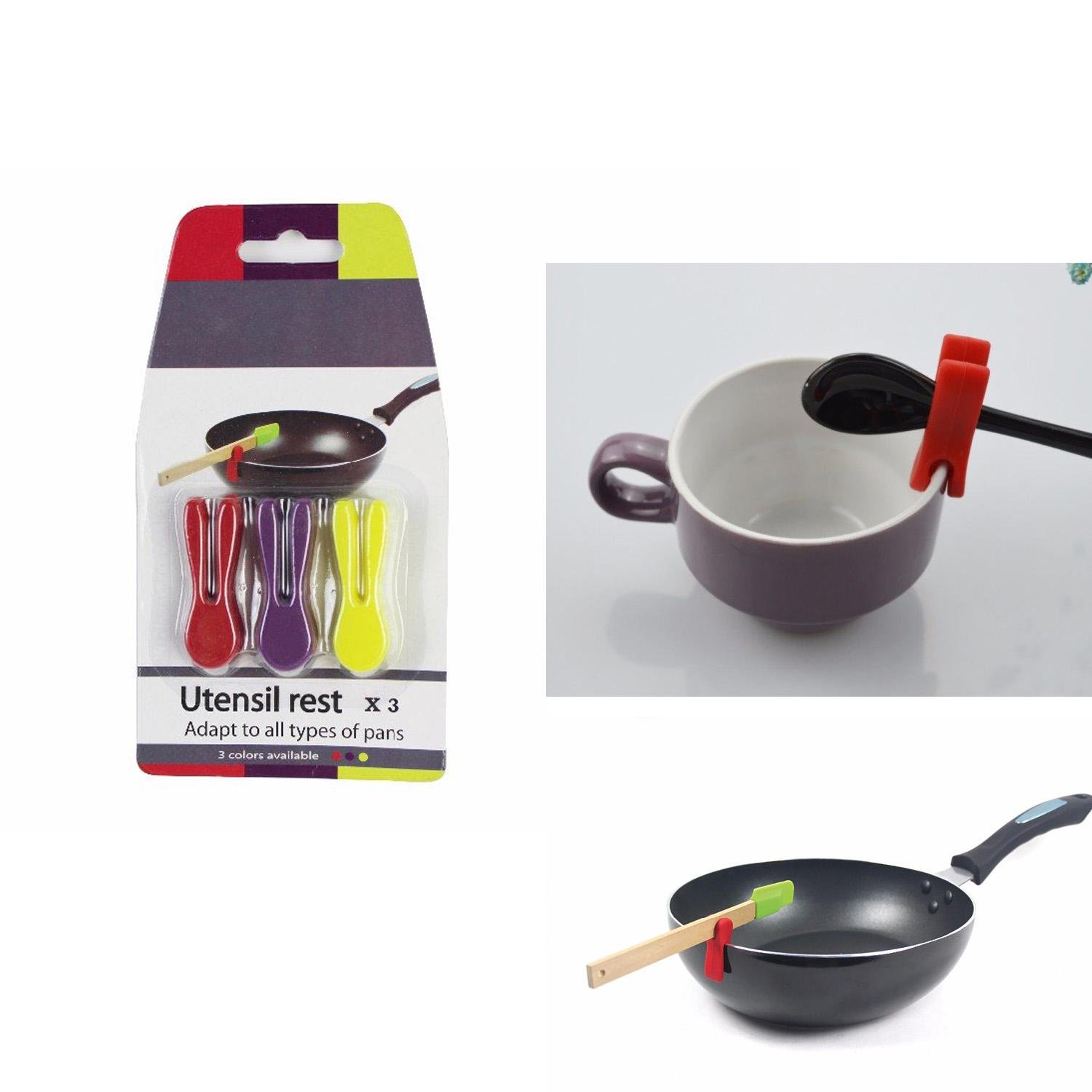 Набор из 3 силиконовых подставок для чайной ложки/пакетика чая/крышки кастрюли (86717) - фото 5 Набор из 3 силиконовых подставок для чайной ложки/пакетика чая/крышки кастрюли (86717) - фото 5