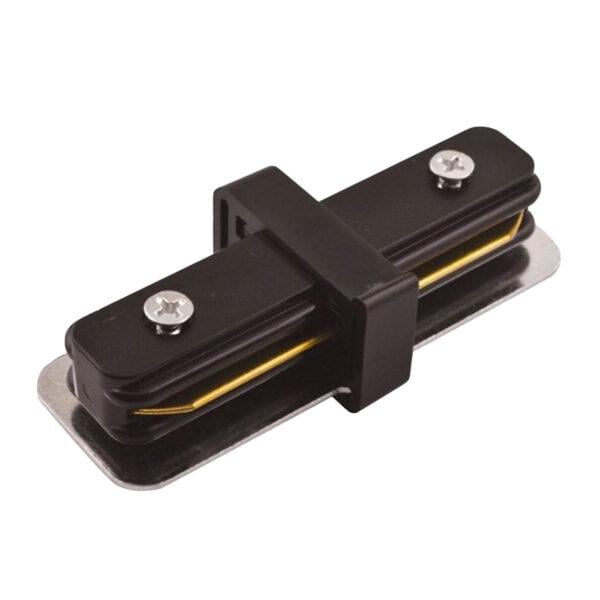 Соединитель прямой Eurolamp для однофазного шинопровода Черный (CNCTR-TR(black)S)