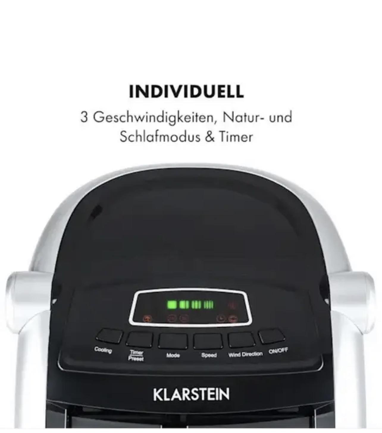 Вентилятор-охладитель мобильный KLARSTEIN Maxfresh 4в1 55 Вт (10029349) - фото 4