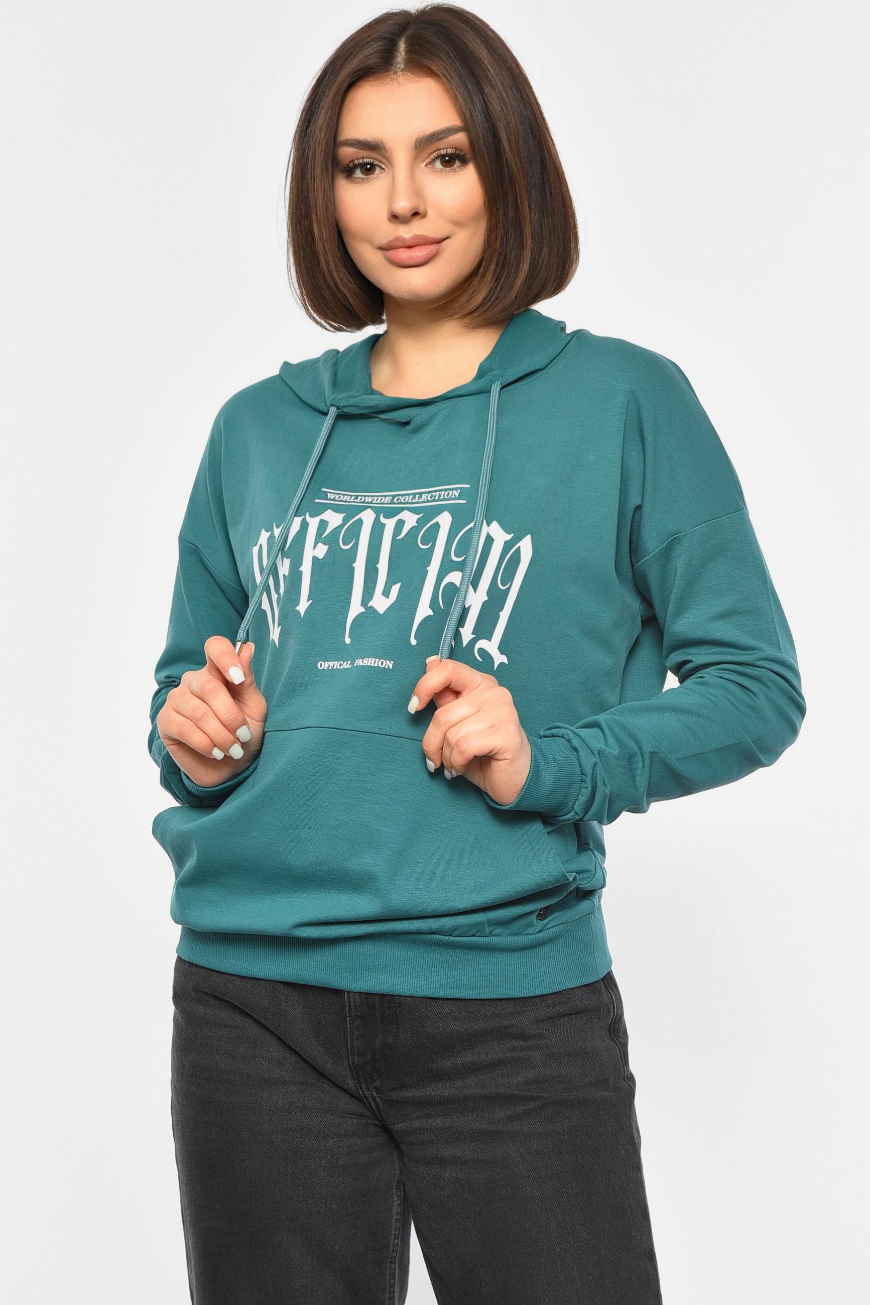 Худи женское M Темно-зеленый (189686)