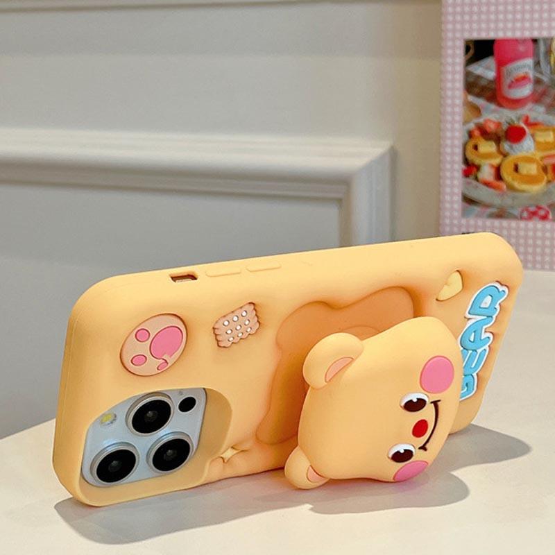 Протиударний Силіконовий Чохол Funny 3D для Apple iPhone 14 Pro (6.1") Little bear - фото 2