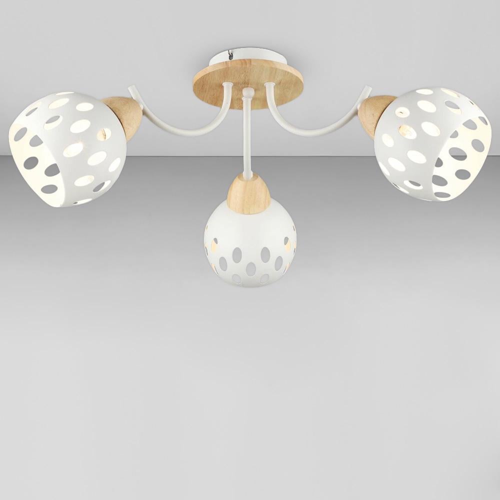 Люстра потолочная Lighthouse SRS-20124/3 Белый/Wood (113329)