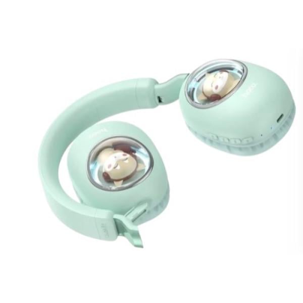 Навушники накладні бездротові HOCO ESD11 Cute luminous BT headphones Mint Green - фото 3