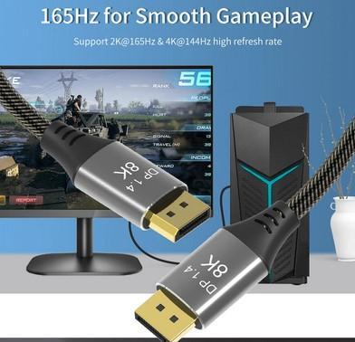 Кабель цифровой Techflex DP2DP1.4-MM-02 DisplayPort V1.4 d 6 мм 32.4 Гбит/с 144 Гц 2 м Черный (000048832) - фото 5