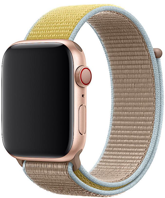 Тканевый ремешок Apple Watch Sport Loop 38/40/41mm, Camel