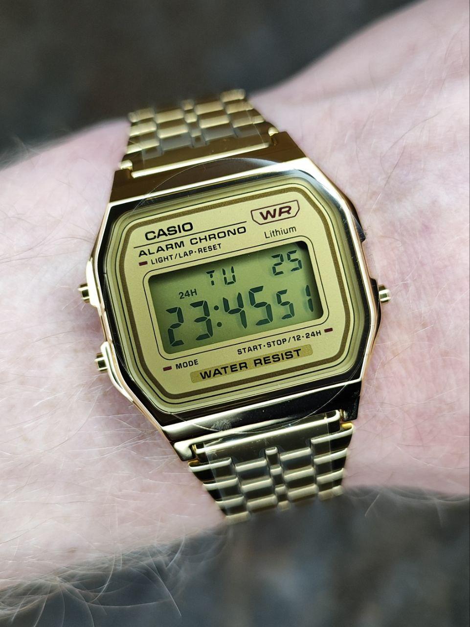 Наручные часы мужские Casio A158WETG-9A Retro Vintage с подсветкой (2932352388)