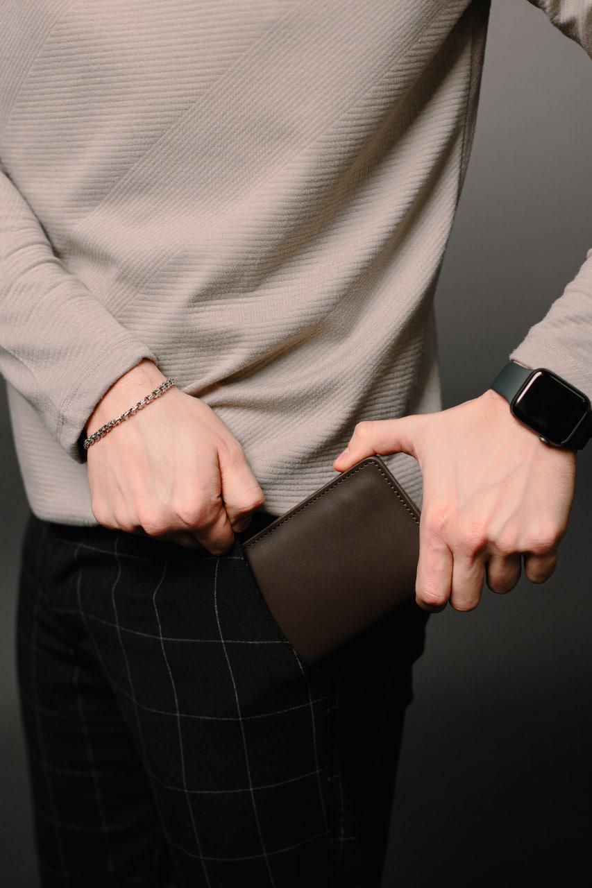 Портмоне мужское из натуральной кожи Коричневый (SR005) - фото 19 Портмоне мужское из натуральной кожи Коричневый (SR005) - фото 19