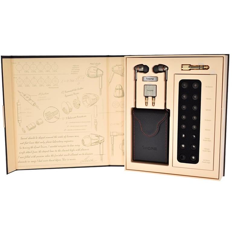 Навушники з мікрофоном 1More Quad Driver In Ear Headphones Black (E1010-BLACK) - фото 3