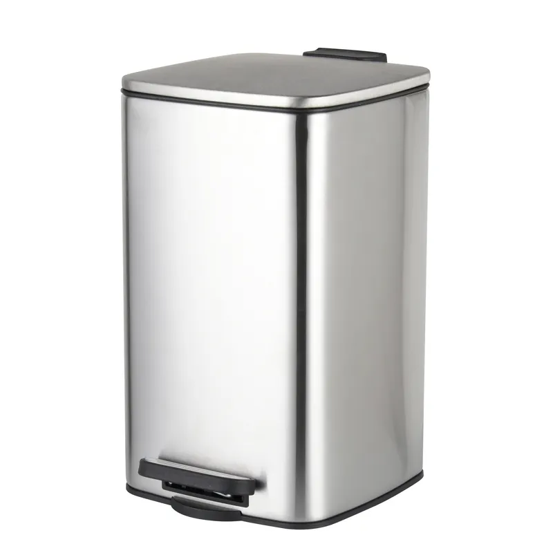 Ведро для мусора Zerix Kubix-TC0108 прямоугольное 8 л Нержавеющая сталь (ZX5891)