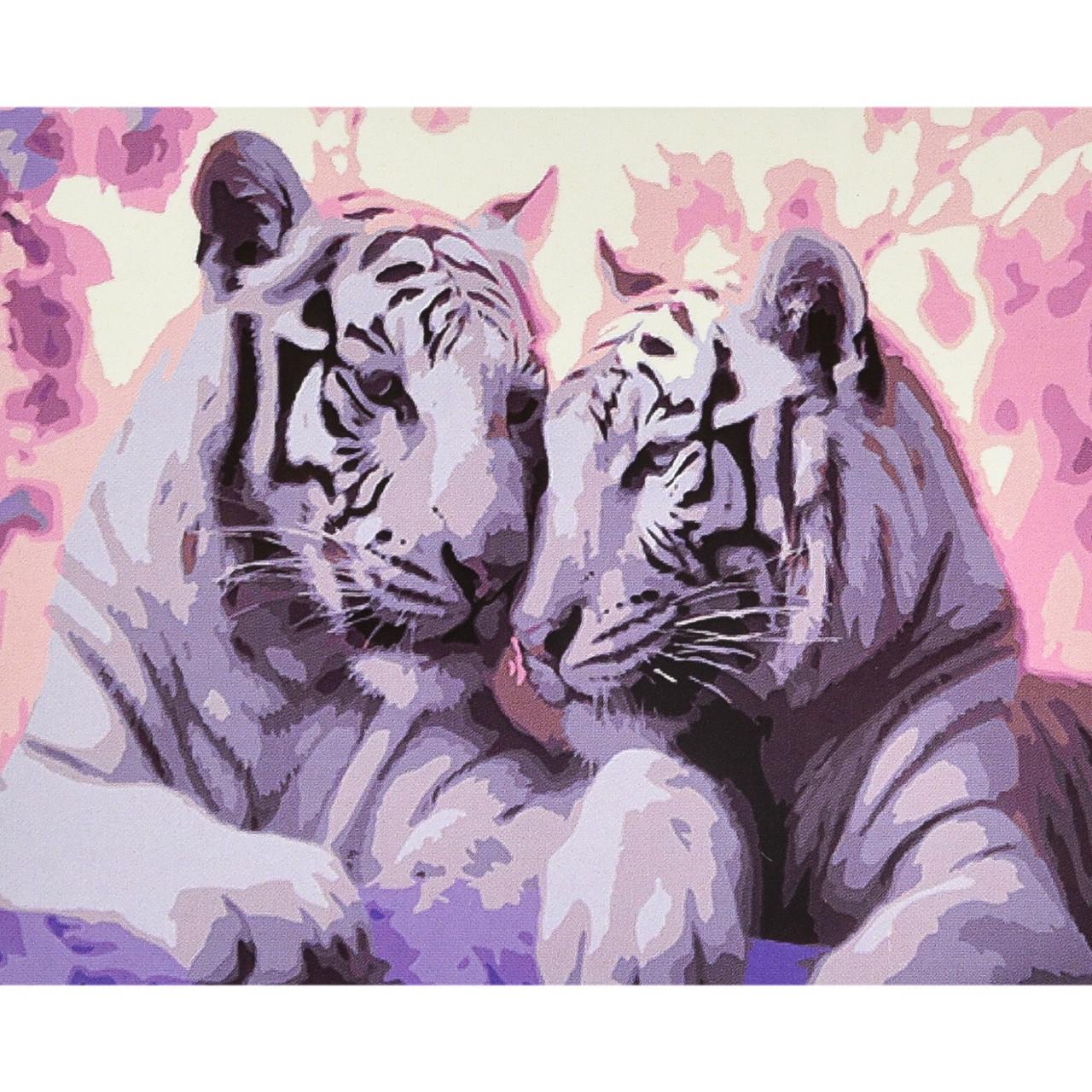 Картина за номерами Strateg Преміум Обійми диких душ з лаком та рівнем 40х50 см (VA-4678)