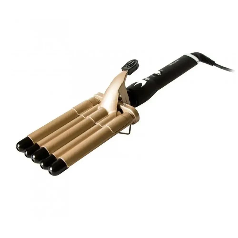 Плойка профессиональная тройная Xo Pro Mozer Mz-6618 5 волн для волос Черный (6455142) - фото 5 Плойка профессиональная тройная Xo Pro Mozer Mz-6618 5 волн для волос Черный (6455142) - фото 5