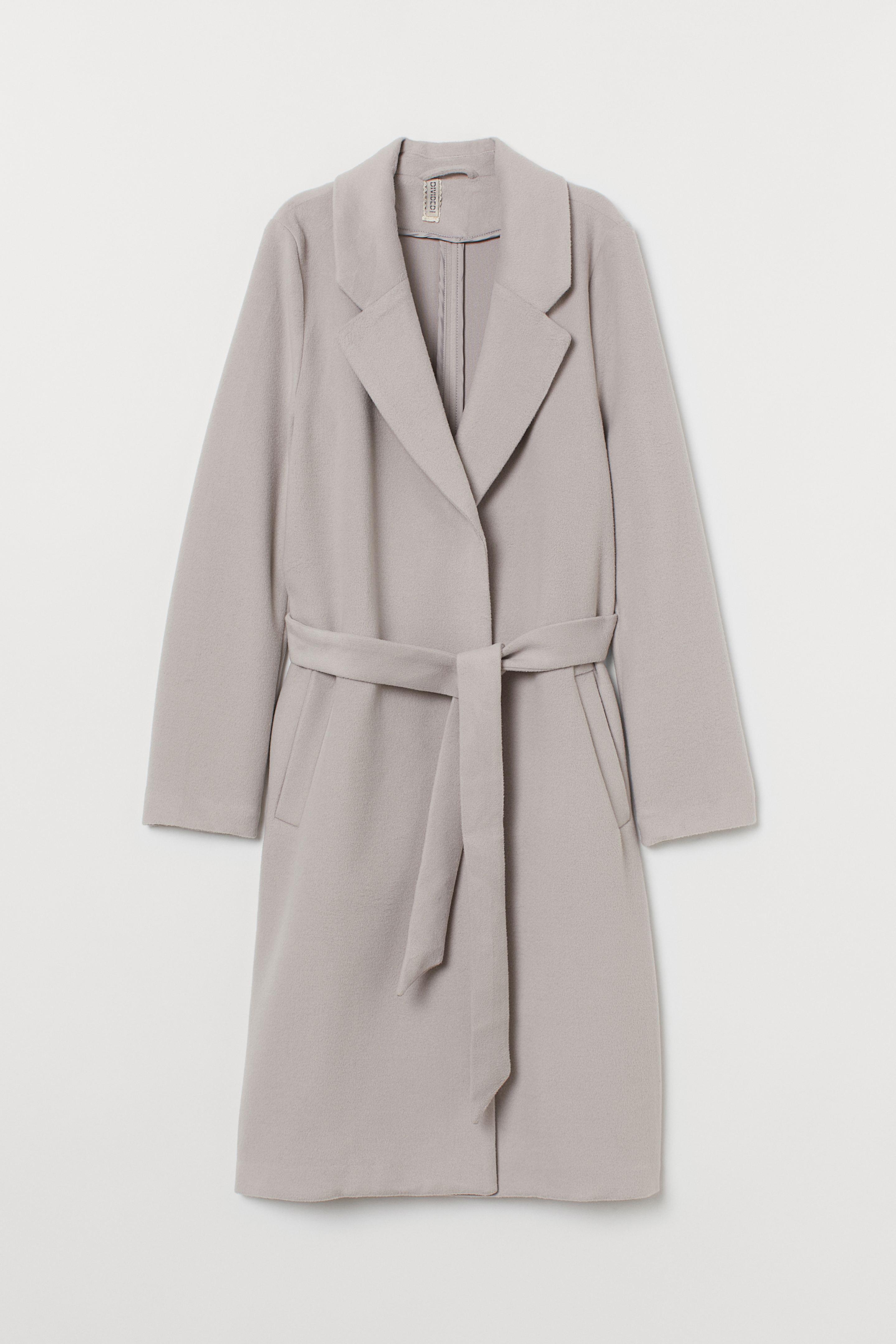 Пальто H&M р. 38 Светло-серый (6902128)