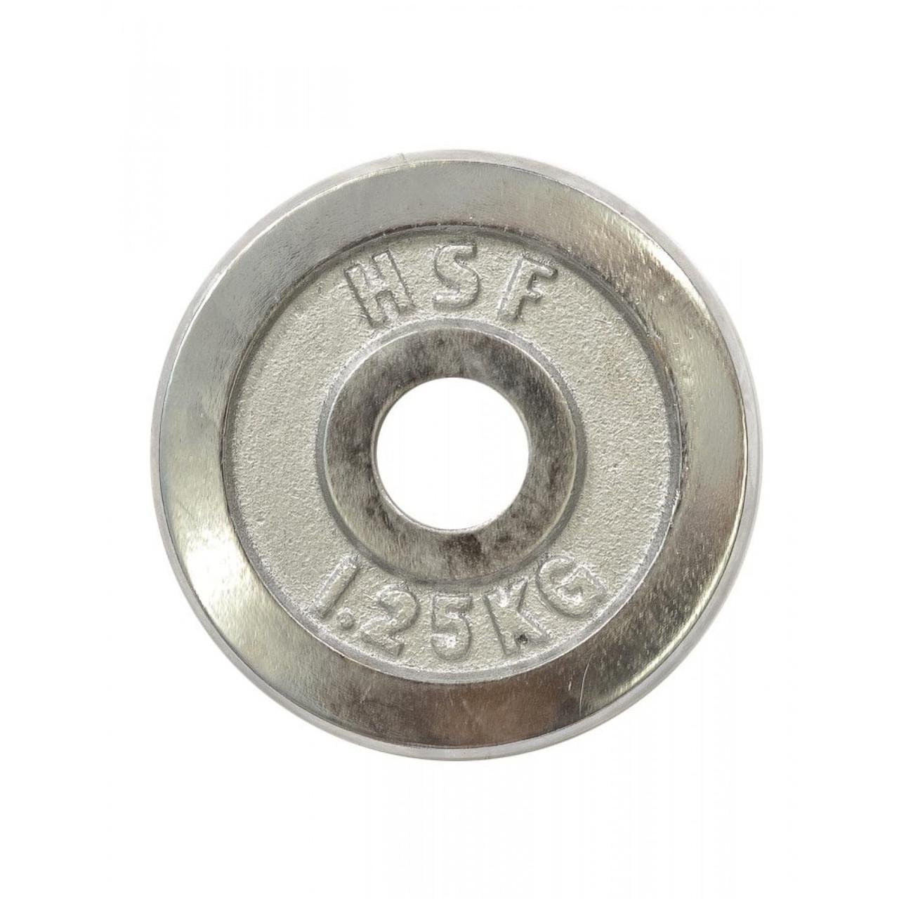 Диск для штанги хромированный HouseFit DB C102-1.25 d 30 мм стальной 1,25 кг (2021103133)