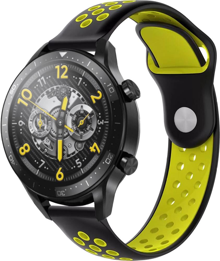 Ремешок Sport для Realme Watch S Pro 22 мм Black Yellow (23055-61)